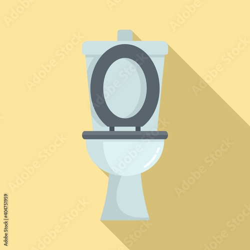 Home toilet icon. Flat illustration of home toilet vector icon for web design