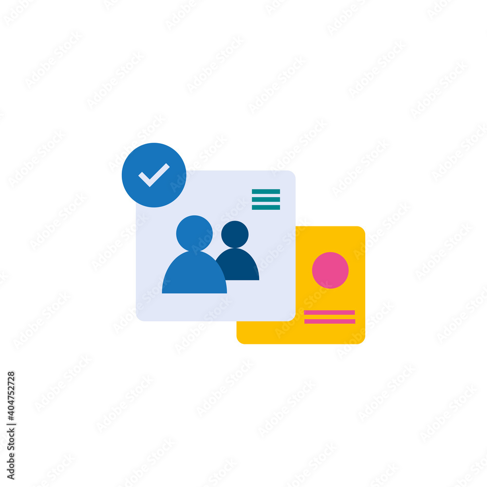 account flat style icon for user admin website or social media vector illustration