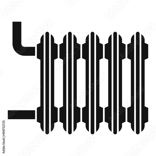 Hot house radiator icon. Simple illustration of hot house radiator vector icon for web design isolated on white background