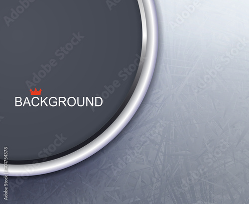 Light texture design, round frame with white border, chaotically drawn dull silhouettes of abstract shapes