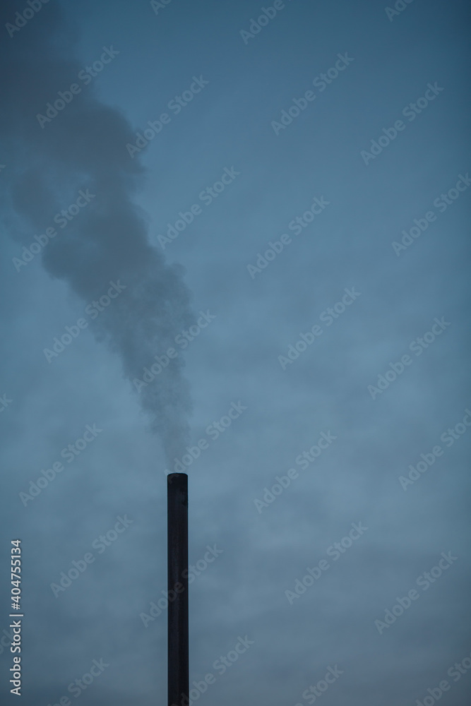 Smoke from a factory chimney.