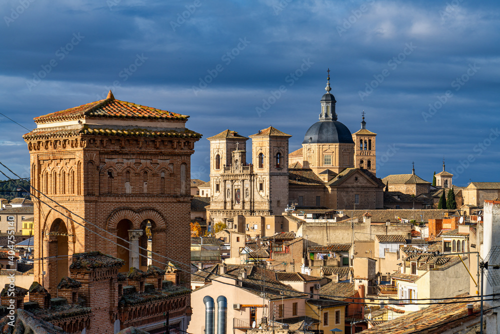 Toledo, Spain. View of the old city from the Royal Palace Alcazar