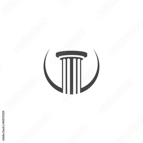 Pillar Logo Template. Column Vector illustration