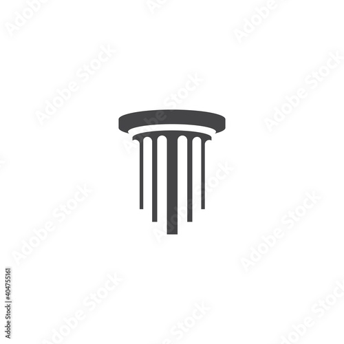 Tela Pillar Logo Template. Column Vector illustration