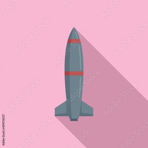 Fototapeta Naklejka Na Ścianę i Meble -  Missile strike icon. Flat illustration of missile strike vector icon for web design