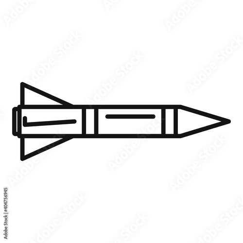 Missile air icon. Outline missile air vector icon for web design isolated on white background