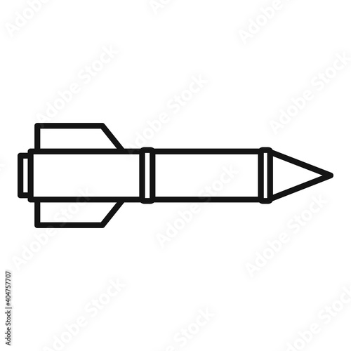 Missile urban icon. Outline missile urban vector icon for web design isolated on white background