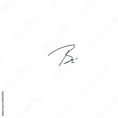 Bi initial handwritten logo for identity