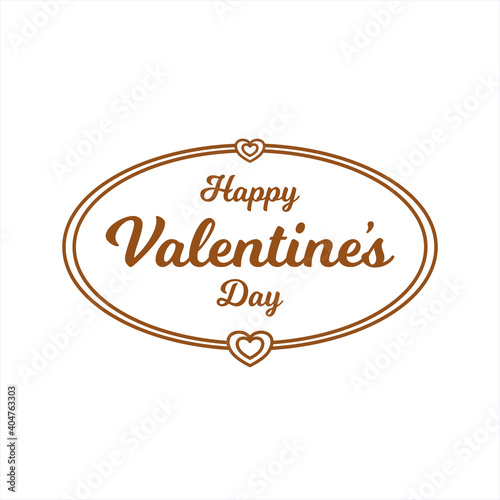 Happy valentine greeting brown chocolate text style 003