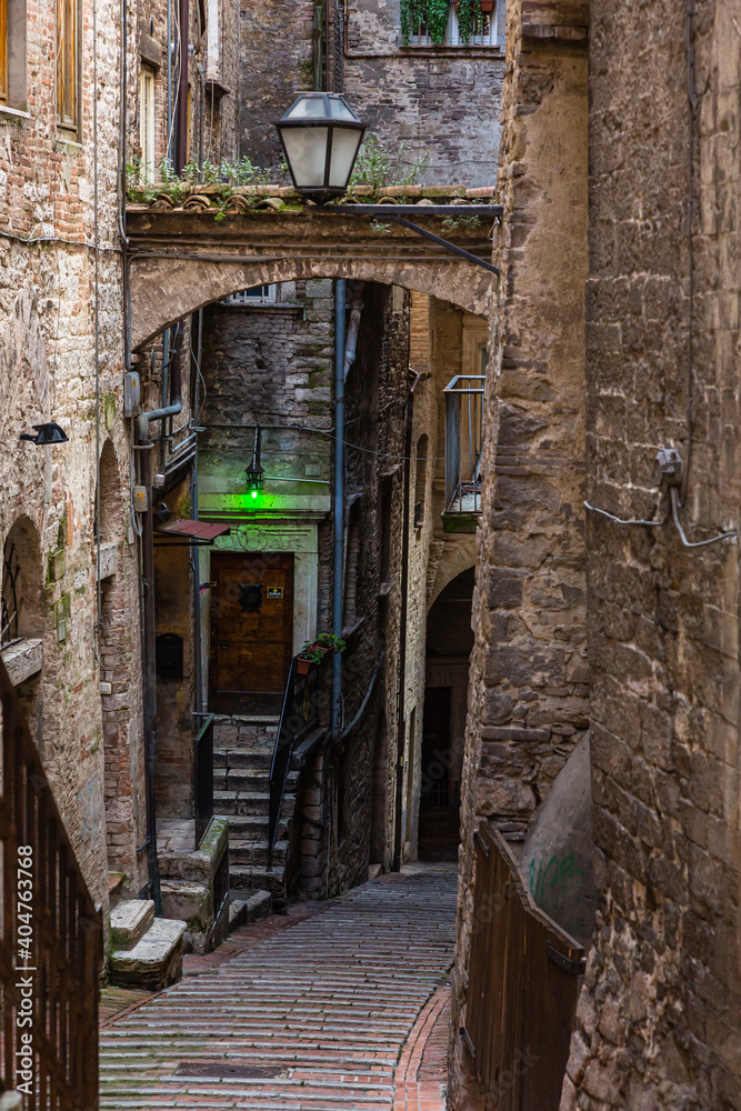 イタリア　ペルージャの路地裏
