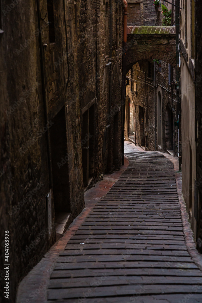 イタリア　ペルージャの路地裏
