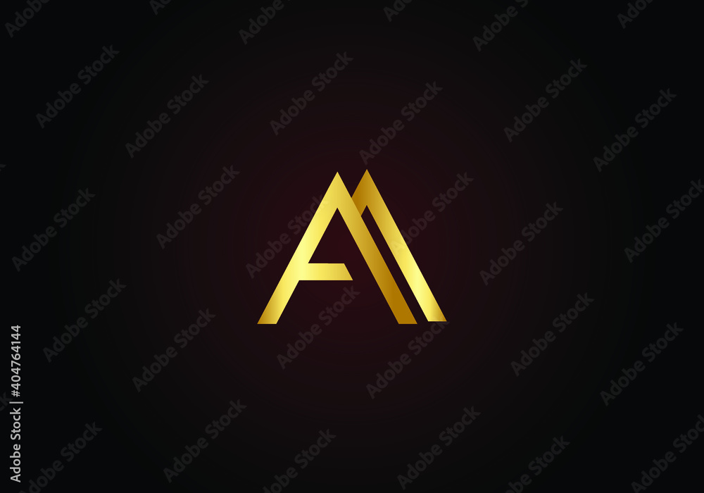 A or AA Letter Logo Template Illustration Design in gold color. Vector EPS. A or AA Letter Logo Template Illustration Design in gold color. Vector EPS.
