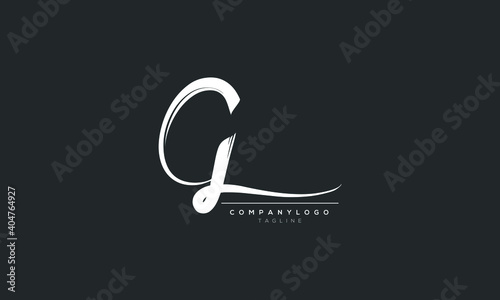 cl lc gl lg c and l Abstract initial monogram letter alphabet logo design