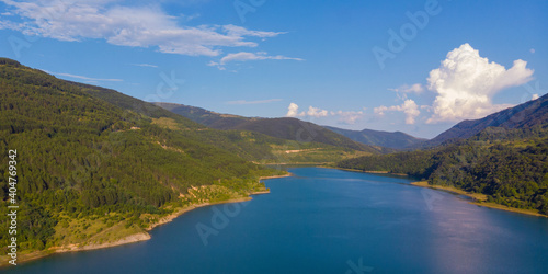 Fototapeta Naklejka Na Ścianę i Meble -  Mountain lake Zavojsko jezero, in summer, Pirot, Serbia