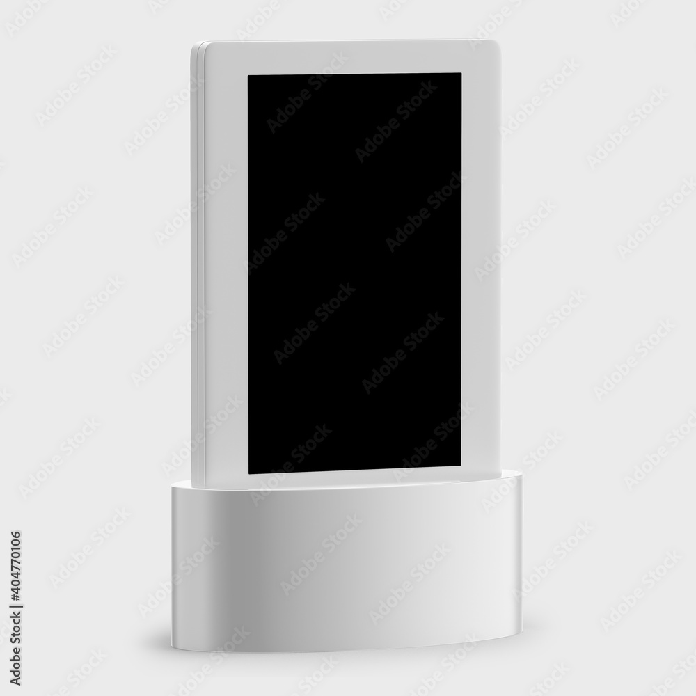 3D rendering, 3D illustration Blank Mock up Banner Stand Media Display Signage Indoor