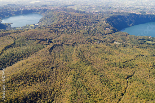 Lake Albano and Lake Nemi to the Roman castles. A landscape surrounded by nature and the sacred way