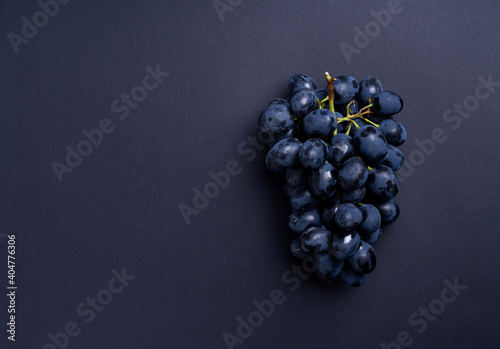 Fotografiet High Angle View Of Grapes On Table