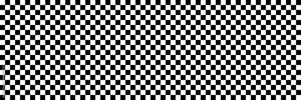 Long checkered geometric background with black and white tile. Chess board. Racing flag pattern, texture. Vector illustration. Long checkered geometric background with black and white tile. Chess board. Racing flag pattern, texture. Vector illustration.