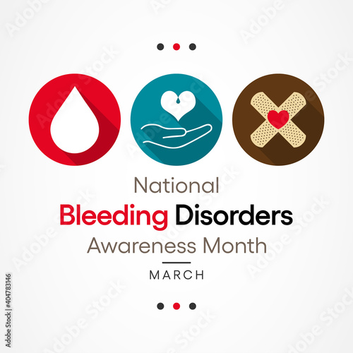 Vector illustration on the theme of Bleeding Disorders awareness month observed each year during March across United States.