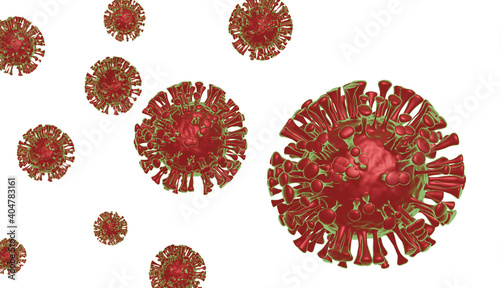 cut out of virus - coronavirus concept photo