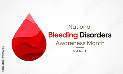 Vector illustration on the theme of Bleeding Disorders awareness month observed each year during March across United States.