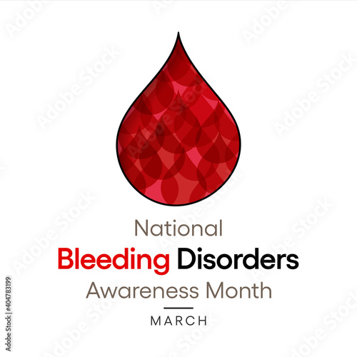 Vector illustration on the theme of Bleeding Disorders awareness month observed each year during March across United States.