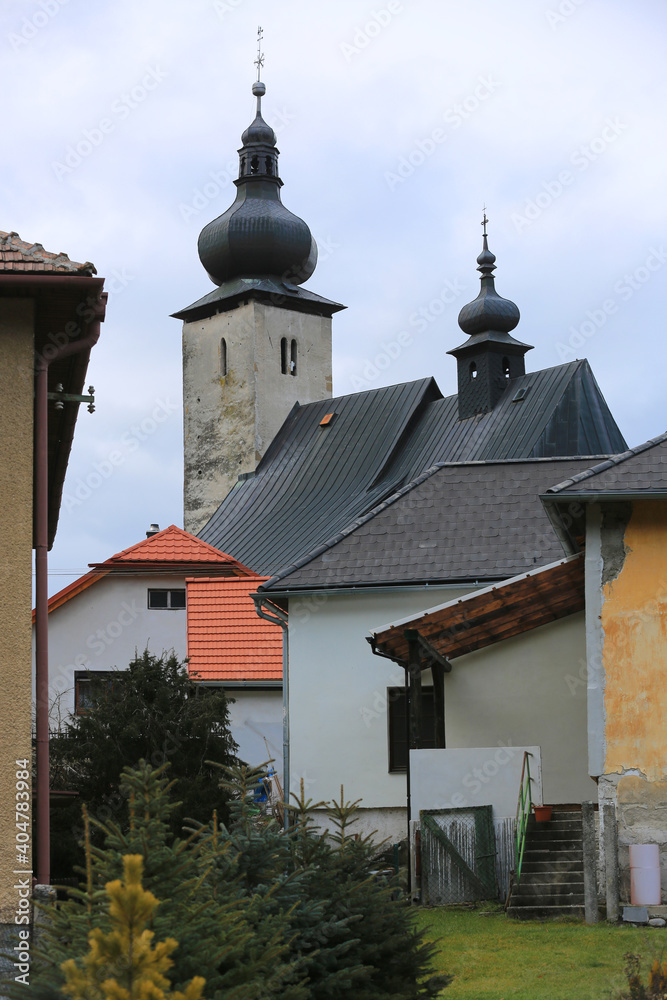 old church in the town of Liptovsky Jan, Slovakia