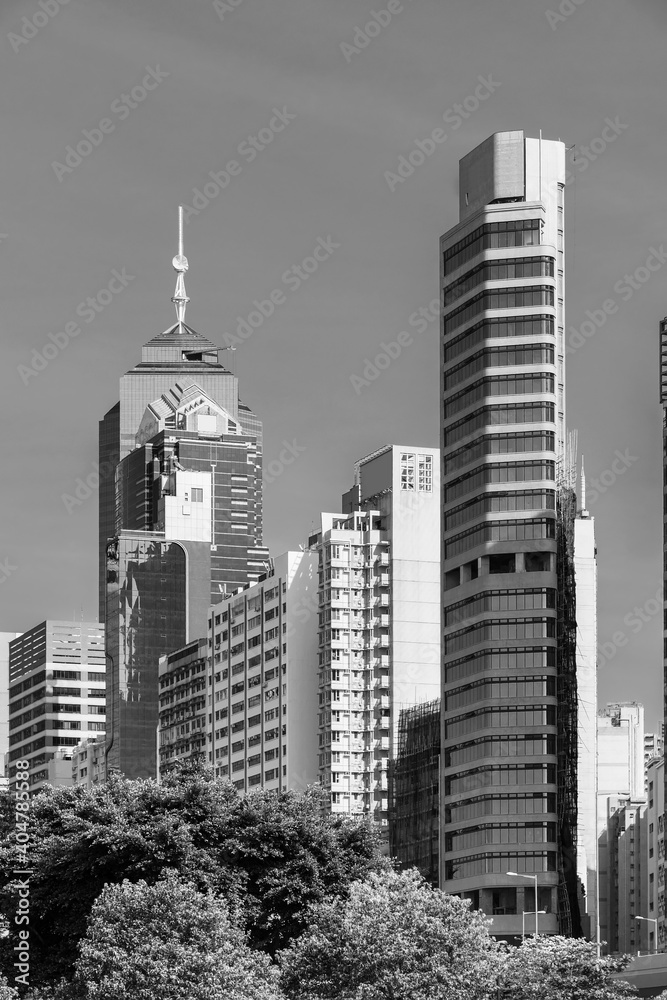 Fototapeta premium High rise office building in downtown of Hong Kong city