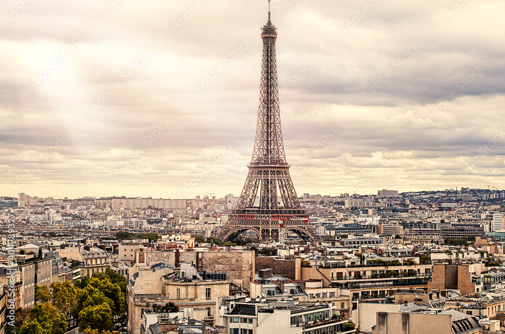 One of the greatest attractions of Paris, the Eiffel Tower, France