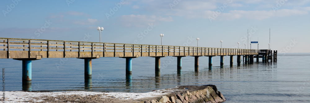 Sea Bridge At Haffkrug, Scharbeutz, Baltic Sea, Schleswig-Holstein, Germany, Europe