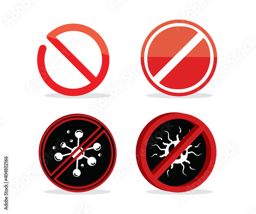 Red prohibition sign collection