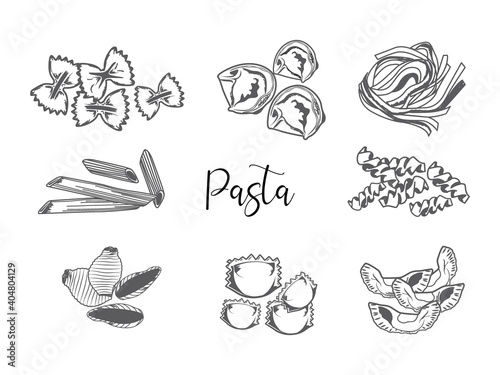 Italian Pasta Set Vector