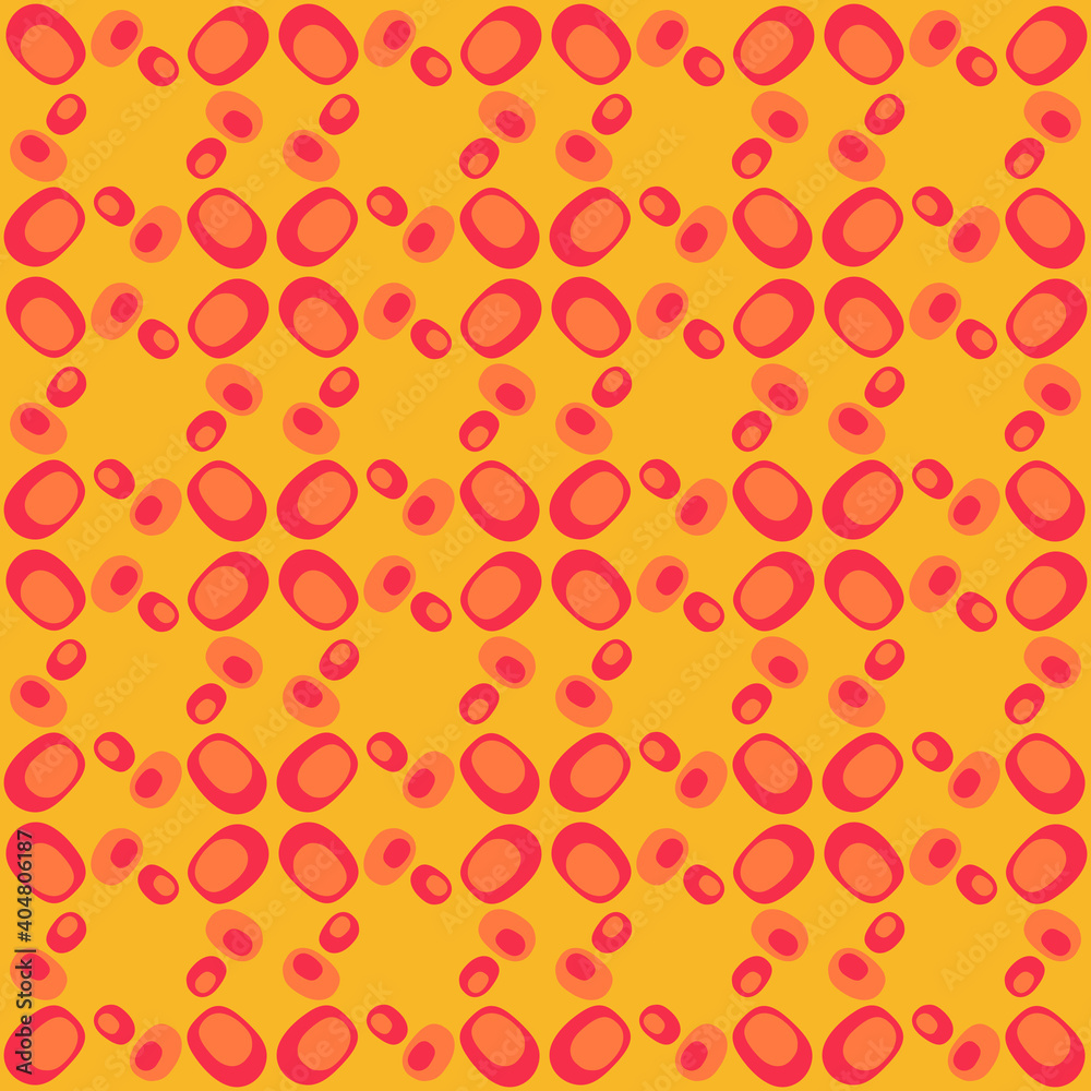Flat Abstract Seamless Pattern In Retro Style To Decorate Any Surfaces.