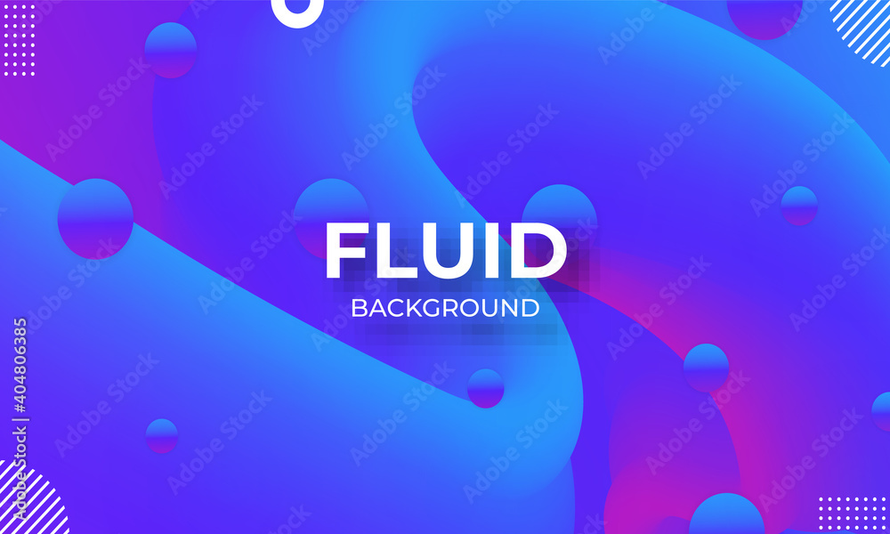 Fluid background with 3d shape