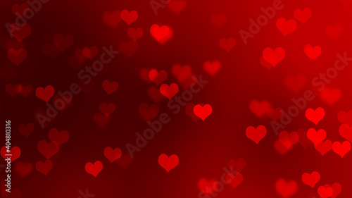 abstract valentine background with bokeh and Hearts 