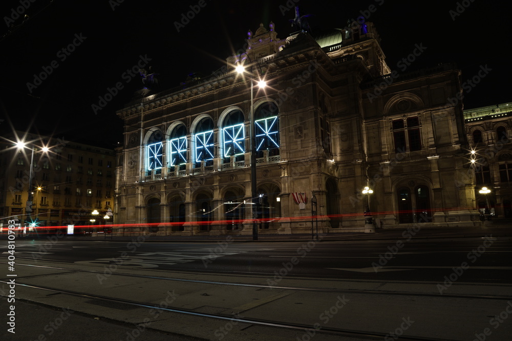 Fototapeta premium The beautiful city of Vienna during night