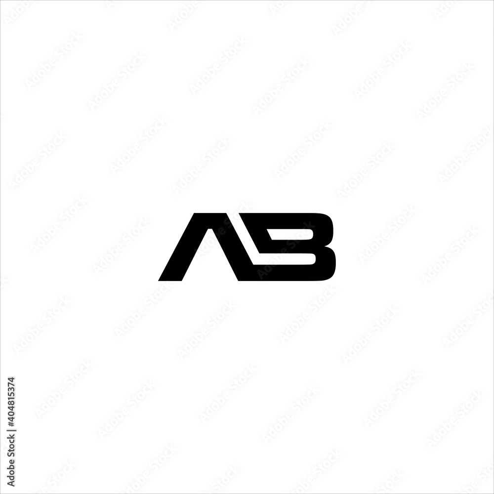 AB logo design. Geometric monogram with trendy and unique branding for technology and finance. Simple, minimalist, and modern style. AB logo design. Geometric monogram with trendy and unique branding for technology and finance. Simple, minimalist, and modern style.