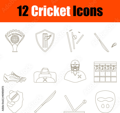 Cricket Icon Set