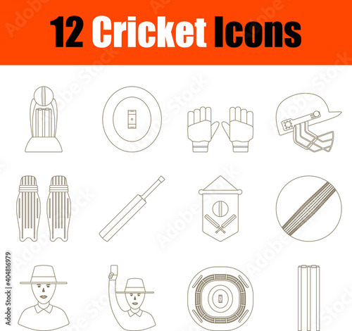 Cricket Icon Set