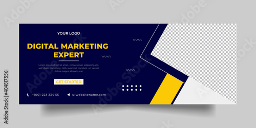 Modern Digital marketing Corporate, facebook cover and social media post