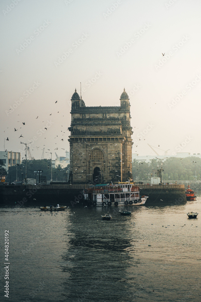 Fototapeta Mumbai gate of India During golden Hours ( Morning)