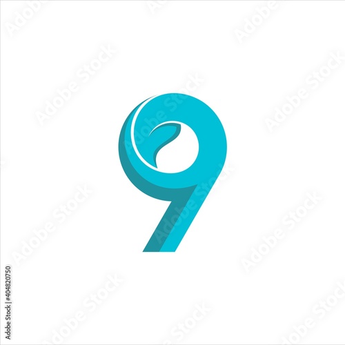 Creative Number 9 Logo Design Featuring Abstract and Minimalist Style for Modern Business Branding and Corporate Identity