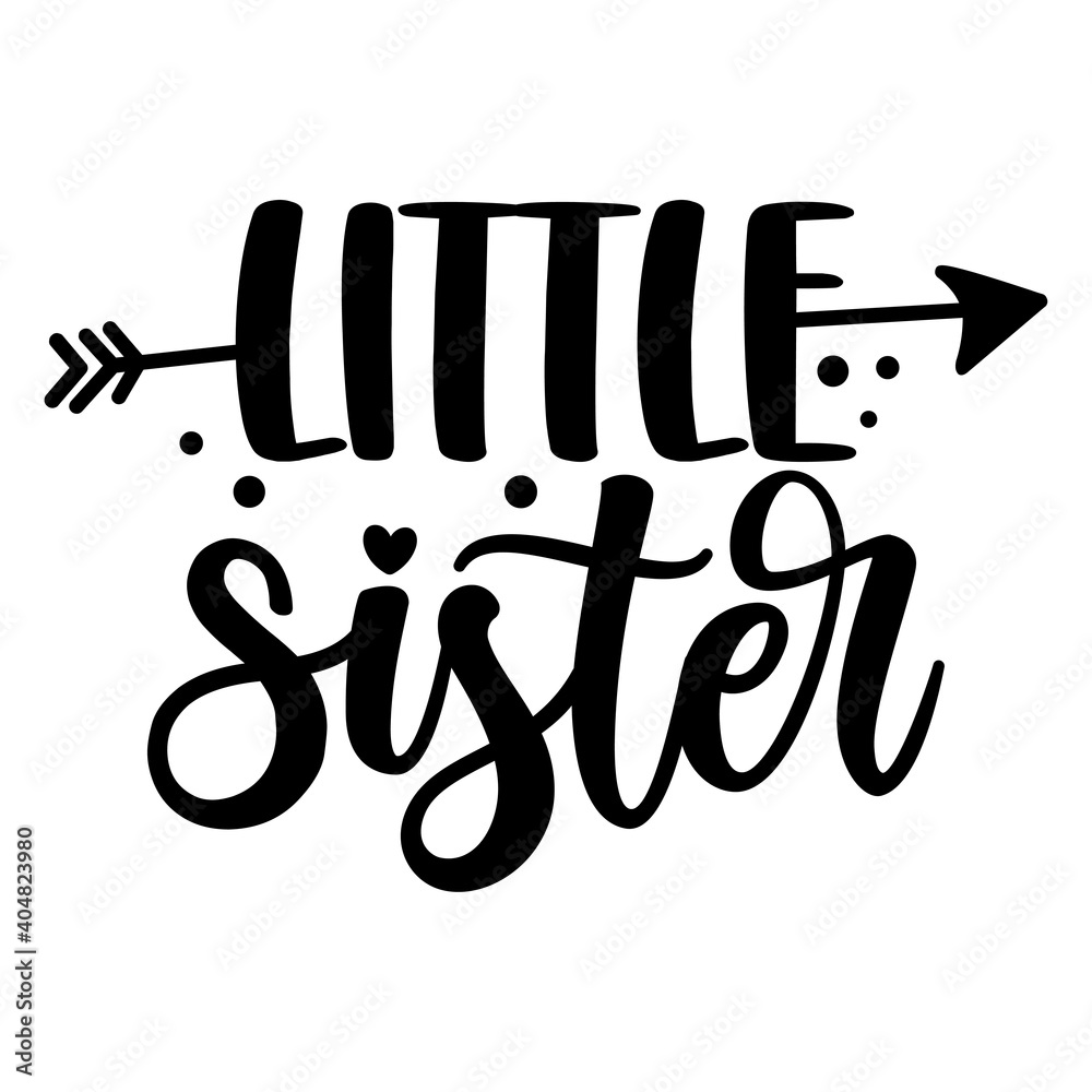 lil Sis, little Sister - Scandinavian style illustration text for ...