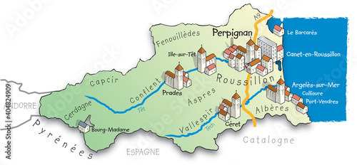 66 Carte du département des Pyrénées-Orientales