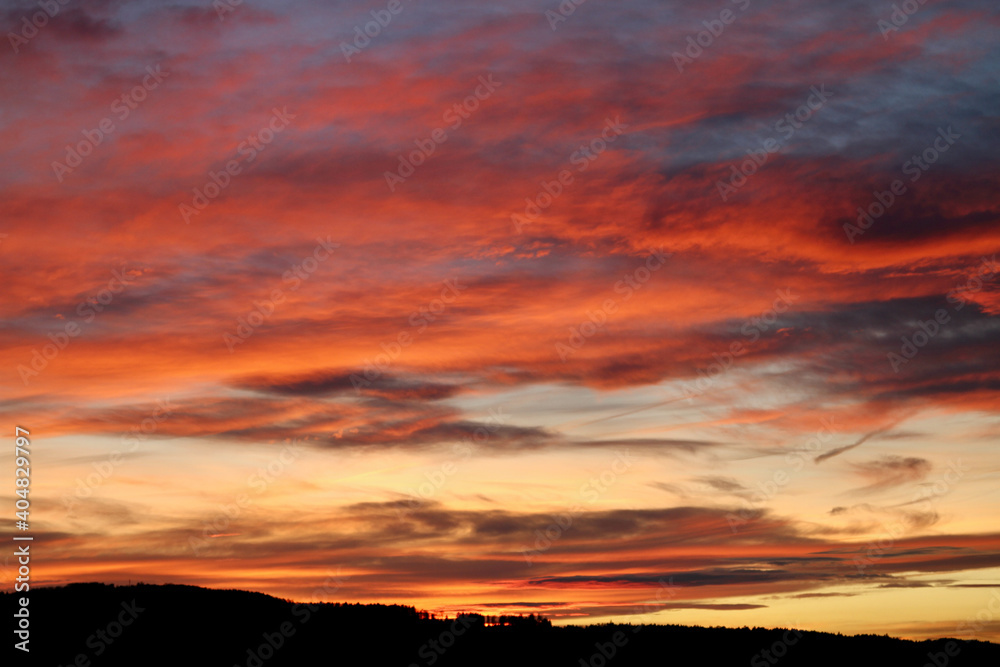 Beautiful sunset with red sky over City of Zurich, Switzerland. Beautiful sunset with red sky over City of Zurich, Switzerland.