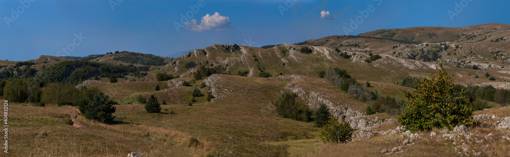 The 'stone waves' rocks on the plateau of Northern Demerdji, Crimea