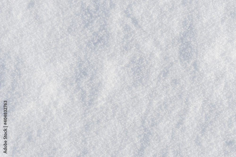 White clean shiny snow background texture. fresh snow  seamless texture. snowy surface closeup