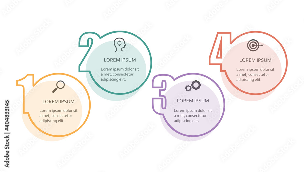 Infographic step elements isolated on white background. Modern infographic step elements for web site template, brochure, poster, placard, and banner. Infographic steps, vector template Infographic step elements isolated on white background. Modern infographic step elements for web site template, brochure, poster, placard, and banner. Infographic steps, vector template