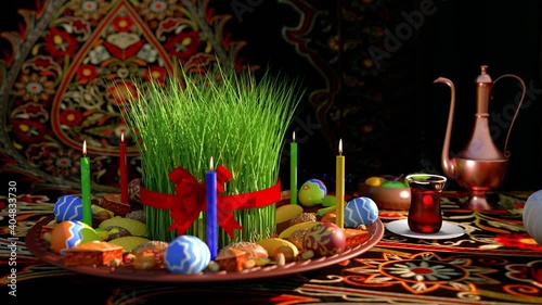 Novruz Holiday background 4k  photo