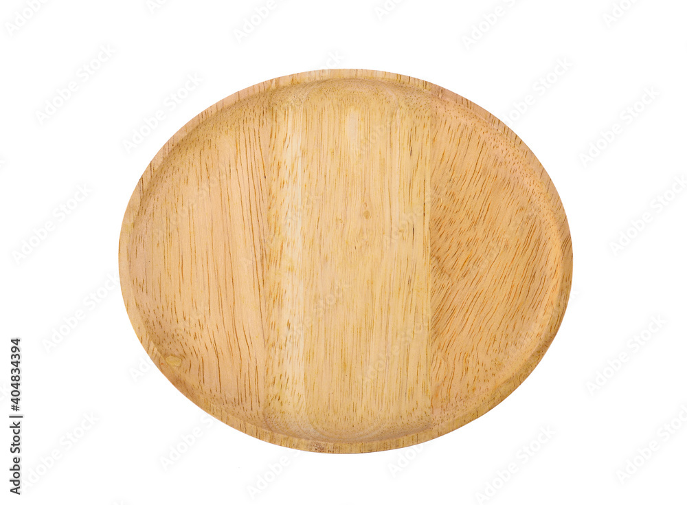 wood plate on white wood plate on white